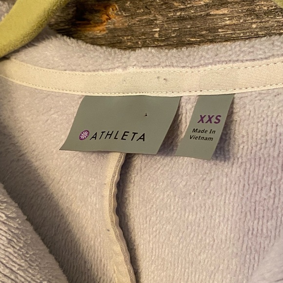 Athleta hoodie asymmetrical zip in stretch fleece size XXS - Picture 7 of 12